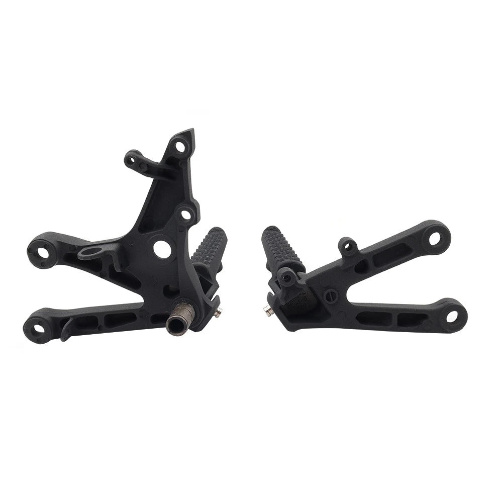 Black Front Driver Footrest Bracket Set for Honda CBR600RR (2007-2024)