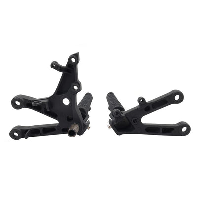 Black Front Driver Footrest Bracket Set for Honda CBR600RR (2007-2024)