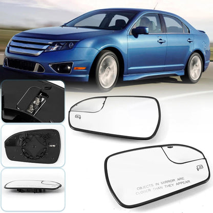 Heated Left & Right Side View Mirror Glass Assembly for Ford Fusion (2013-2020)