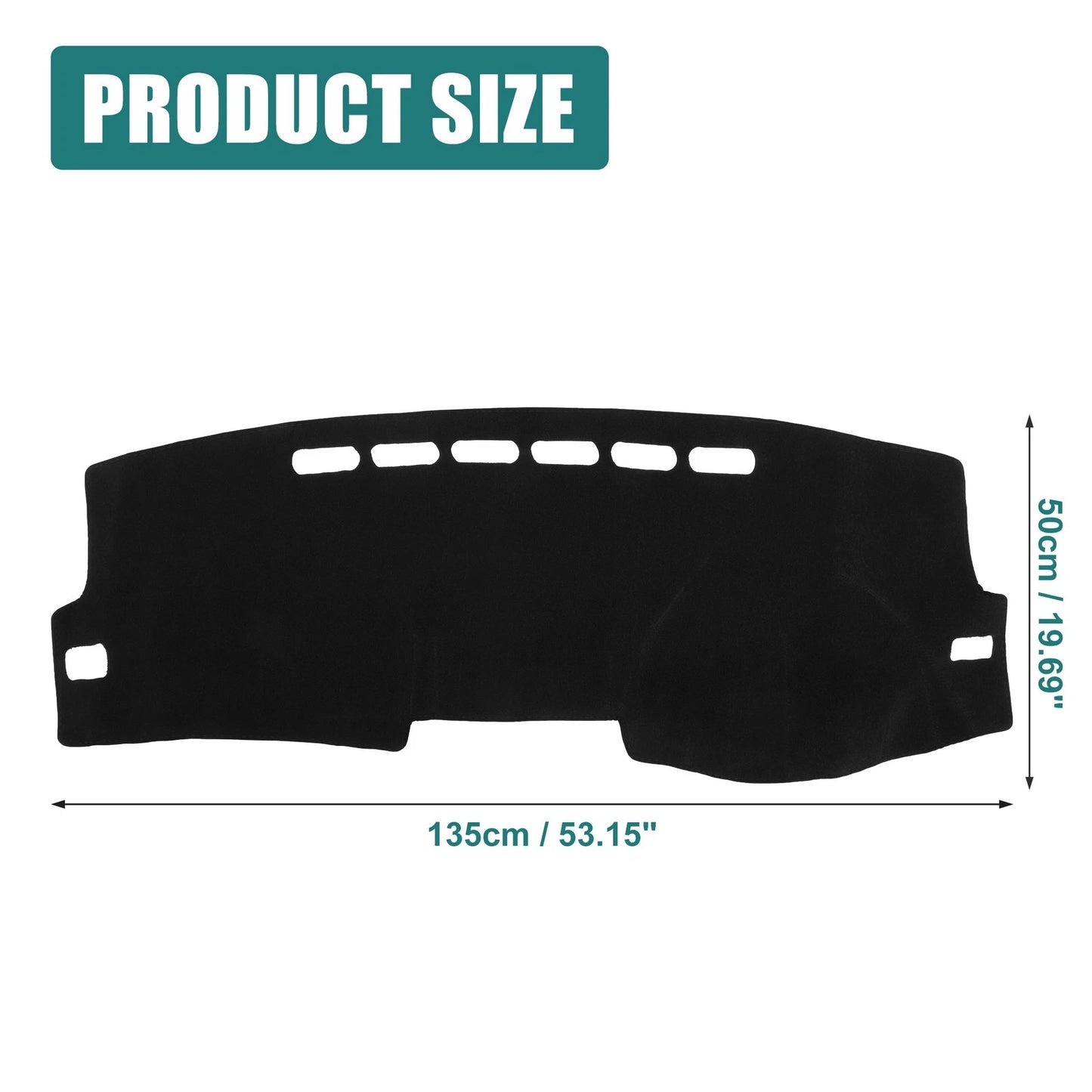 Dashboard Cover Black Polyester Non-slip Mat for Toyota Corolla (2007-2012)