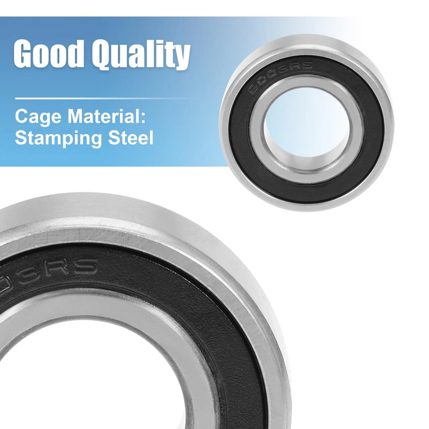 4pcs Deep Groove Ball Bearing 17x35x10mm Sealed Chrome Bearing for Vehicles