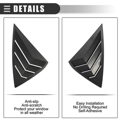 Rear Side Window Louvers Vent Covers for Nissan Sentra (2013-2019)