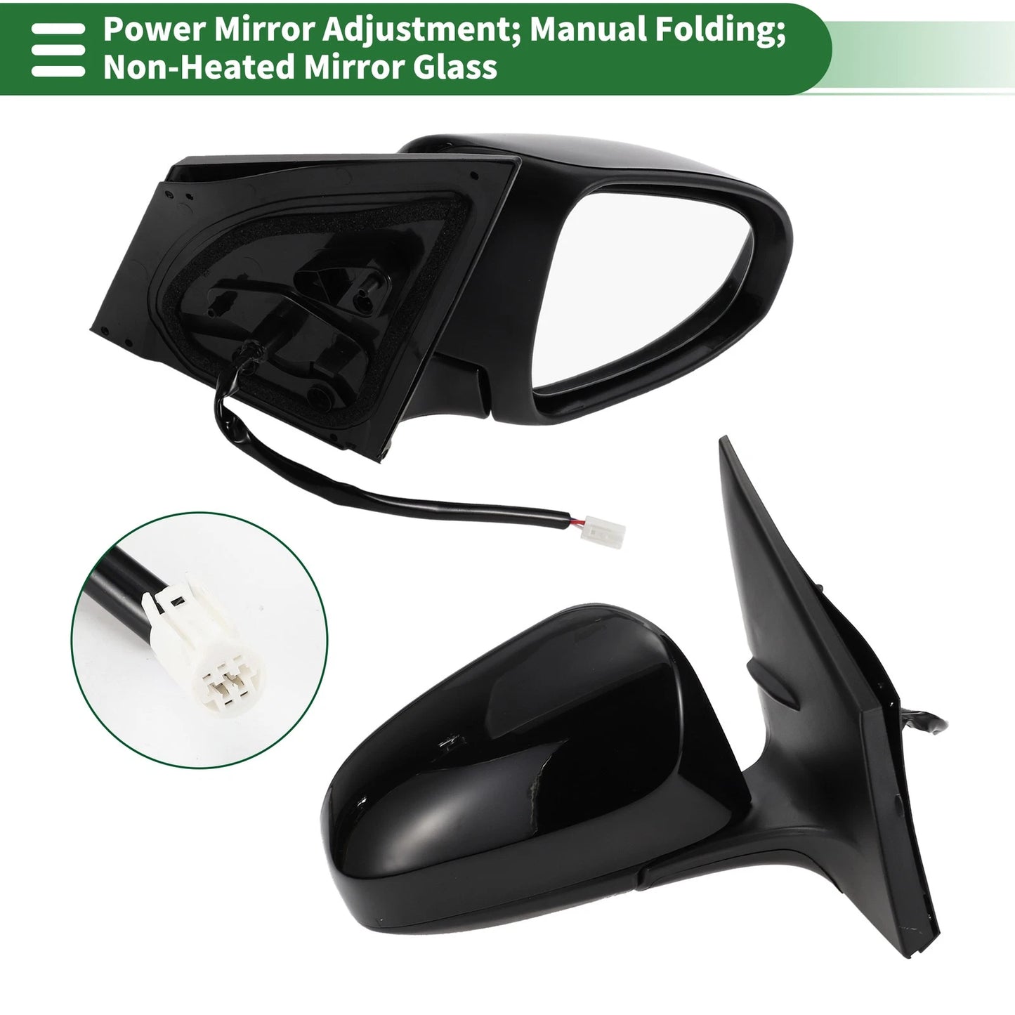Right Side Door Mirror Glass for Toyota Corolla (Non-Heated) 2003-2008