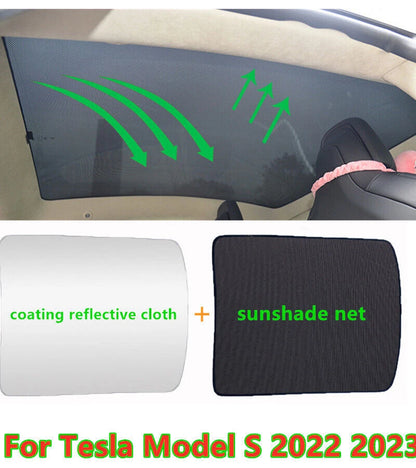 Glass Roof Sunshade Cover for Tesla Model S (2015–2025)