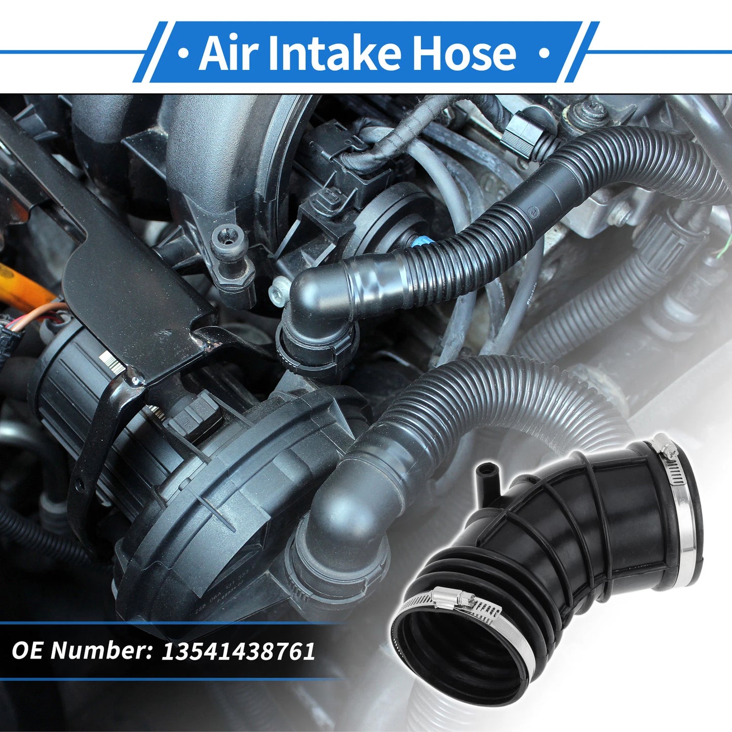 Engine Air Intake Hose with Clamps for BMW E46 E39 (2001-2005) 1 Pc