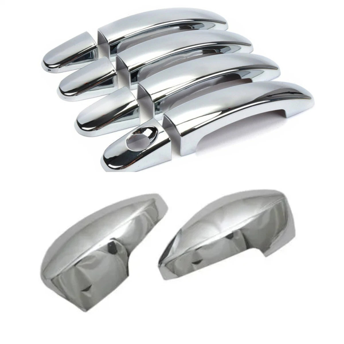 Chrome Mirror & Door Handle Set Cover Trim for 2013-2016 Ford Escape Kuga 10 pcs