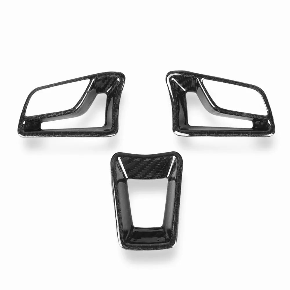 Carbon Fiber Steering Wheel Cover Trim for Porsche 718, Macan, 911 (2016-2023)