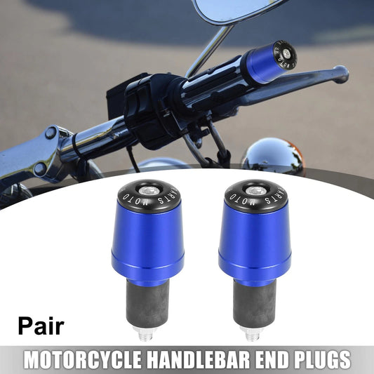 1 Pair 7/8" 22mm Blue Motorcycle Handlebar Plugs for Make Model
