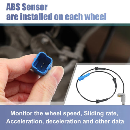 ABS Sensor  Rear Left Right for Peugeot 206 Hatchback (1998-2019)
