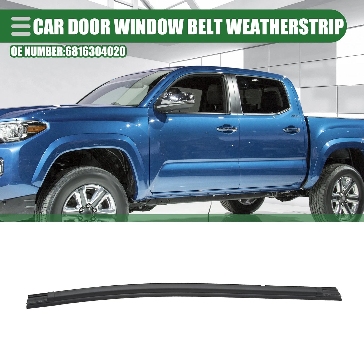 Rear Left Door Window Belt Weatherstrip for Toyota Tacoma (2005–2015)