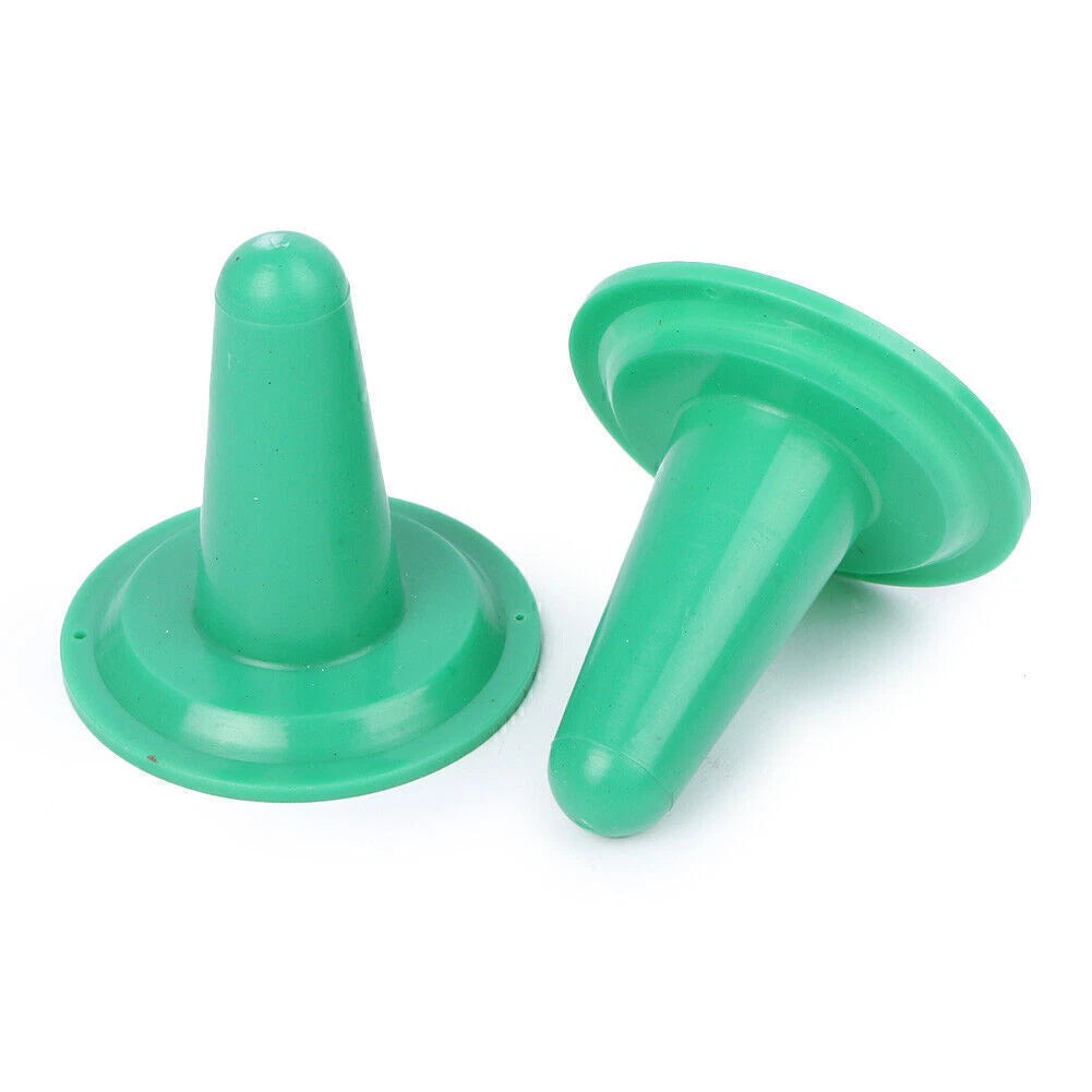 2 x Green Plastic Inflation Plug Shells for Cow Goat Sheep Ewe Milker