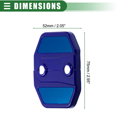 4 x Car Door Latch Lock Cover Protector for BMW 1 Series 2 Series ABS Blue