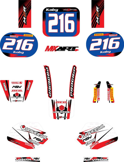 Custom Graphic Kit for Honda QR 50 - STORM Style Decals (All Years)
