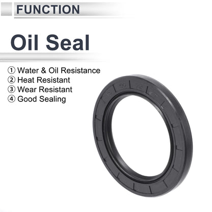 Oil Seal Rotary Shaft Seal NBR Rubber 50x72x7mm Black 5 x