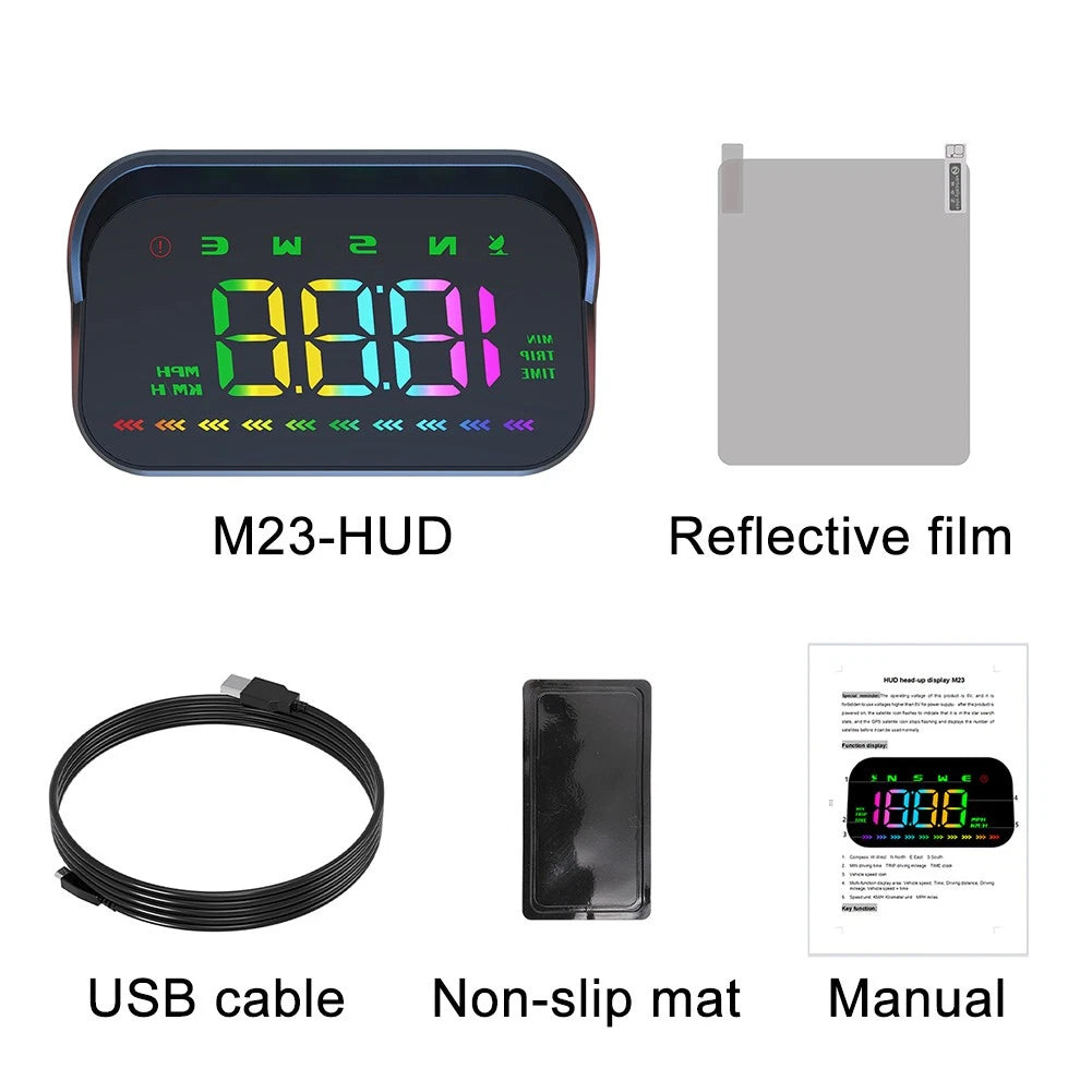 M23 Color Head-Up Display GPS Speedometer for Make & Model