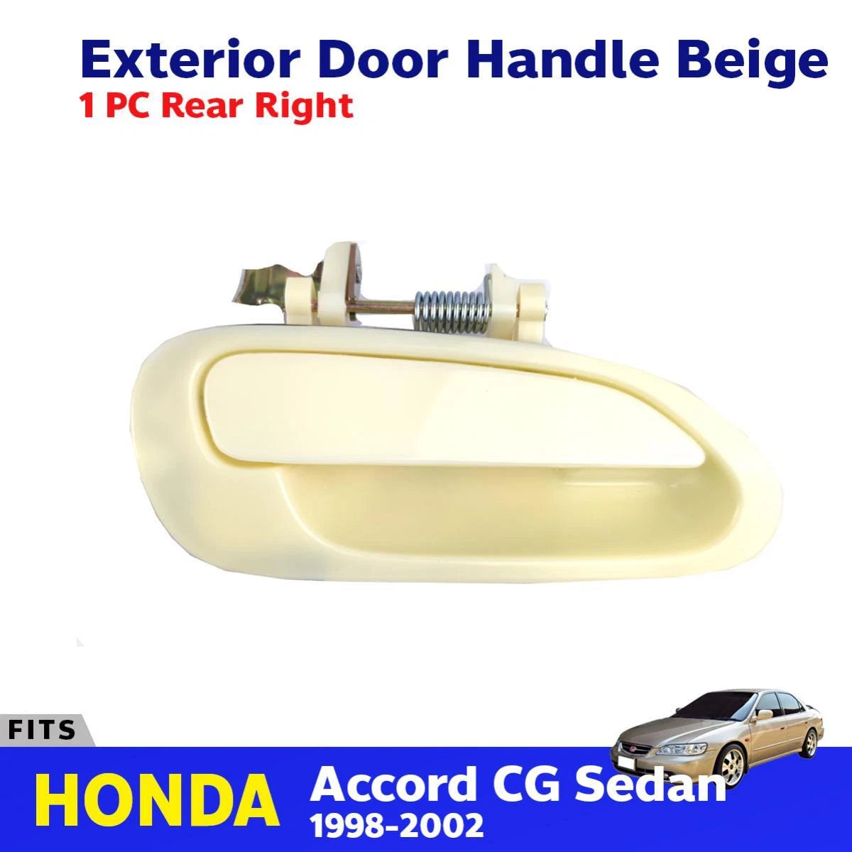 Exterior Door Handle Beige Rear Right Fits Honda Accord CG 4D SEDAN 1998-02 D06