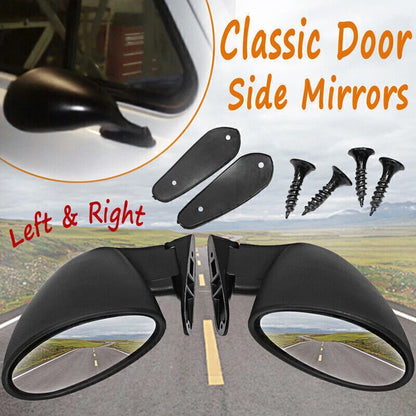 2 x Universal Car Auto Rear Side View Mirror Assembly for Various Models
