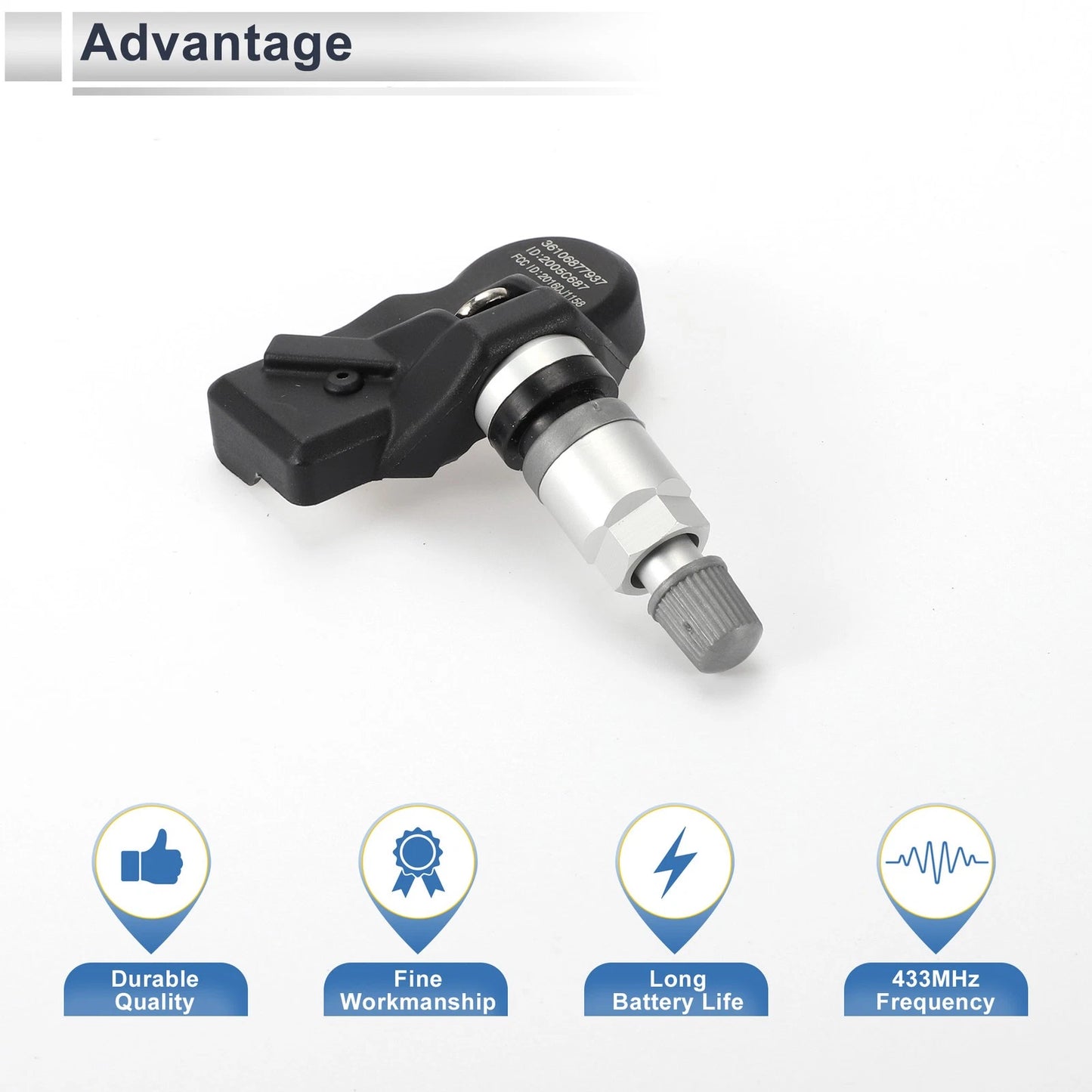 Tire Pressure Sensor for BMW 530i 2017-2022 1 x 433MHz