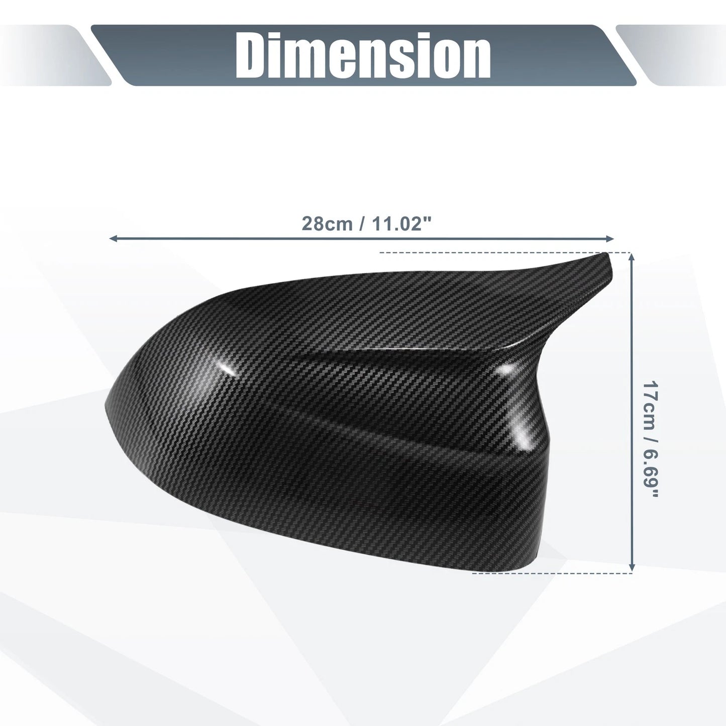 Rearview Mirror Cover Overlay 2 x Carbon Fiber for BMW X3 G01 iX3 G08 (2018-2023)