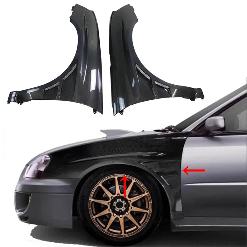 REAL Carbon Fiber Front Side Fenders for Subaru Impreza WRX STI Sedan 2004-2005