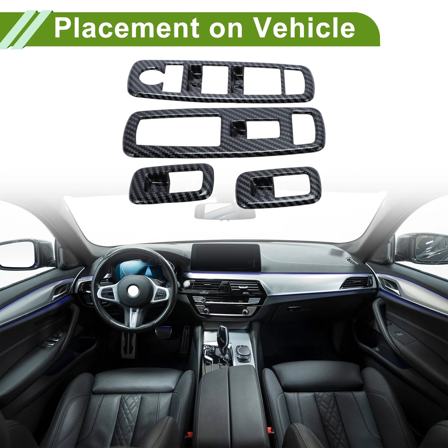 4 x Window Switch Bezel Cover for Dodge Ram