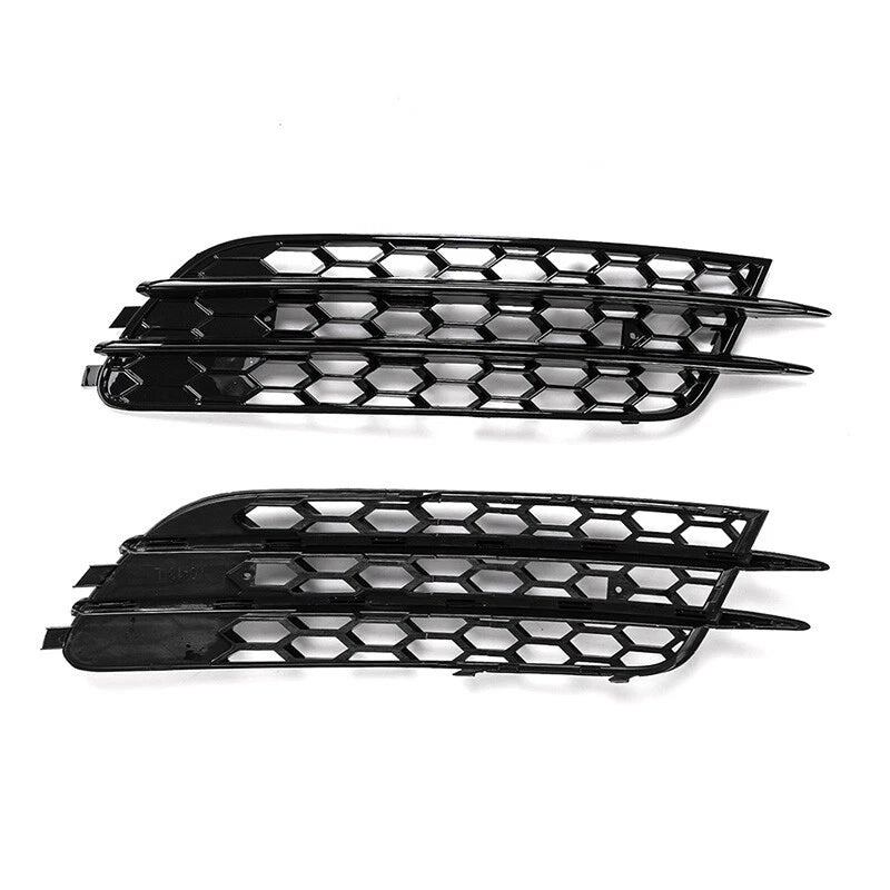 Honeycomb Fog Light Grille Mesh Covers for Audi A6 C7 Sedan (2012-2015) 2x