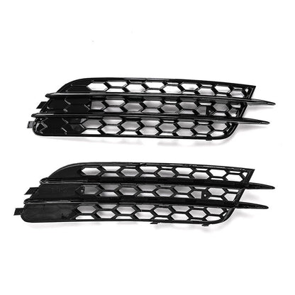 Honeycomb Fog Light Grille Mesh Covers for Audi A6 C7 Sedan (2012-2015) 2x