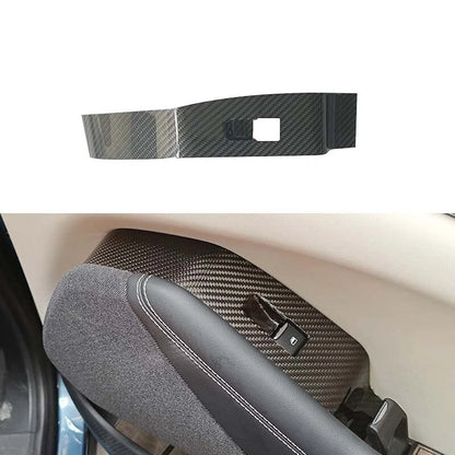Real Carbon Fiber Window Lift Panel Cover Trim for Ford Mustang Mach-E 2021-2024