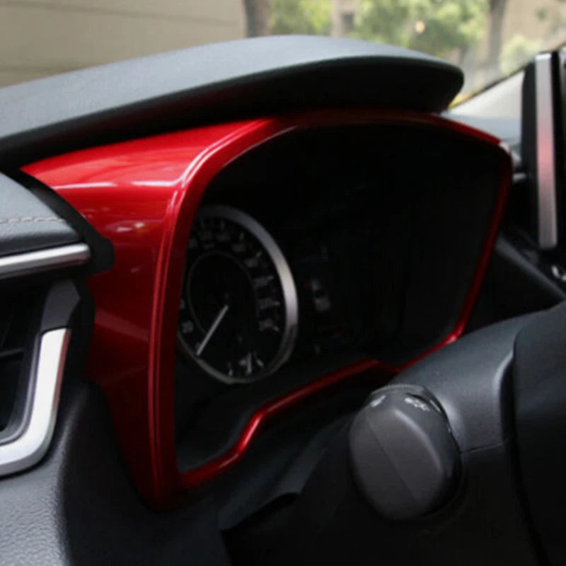 Red Dashboard Frame Cover Trim for Toyota Corolla Hatchback (2019–2023)