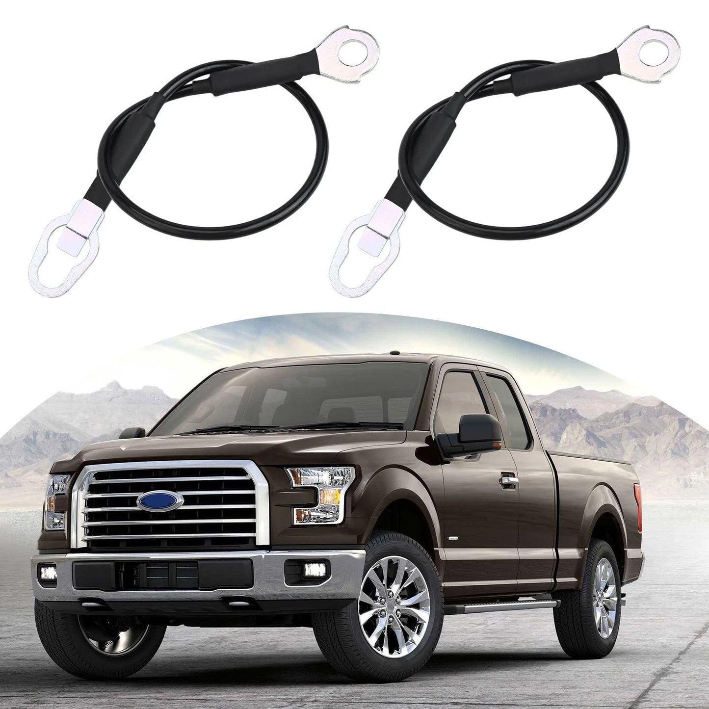 Tailgate Cable Straps 2 x Piece Set for Ford F-Series (1983–1996)