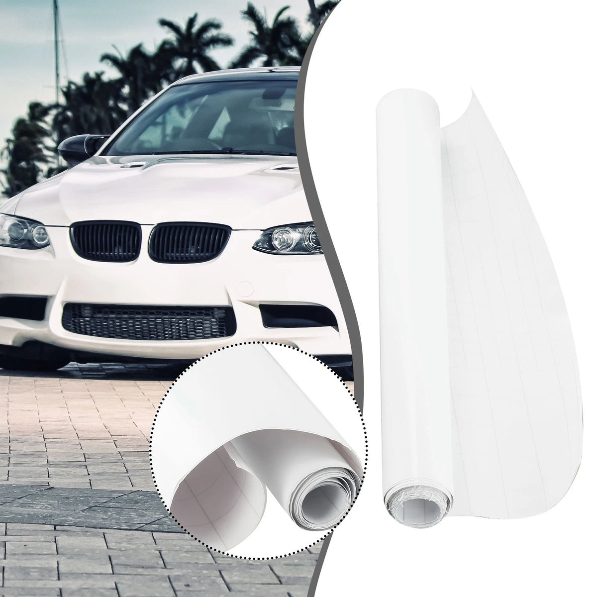 Car sticker 30150CM Gloss White Vinyl Film UV-resistant