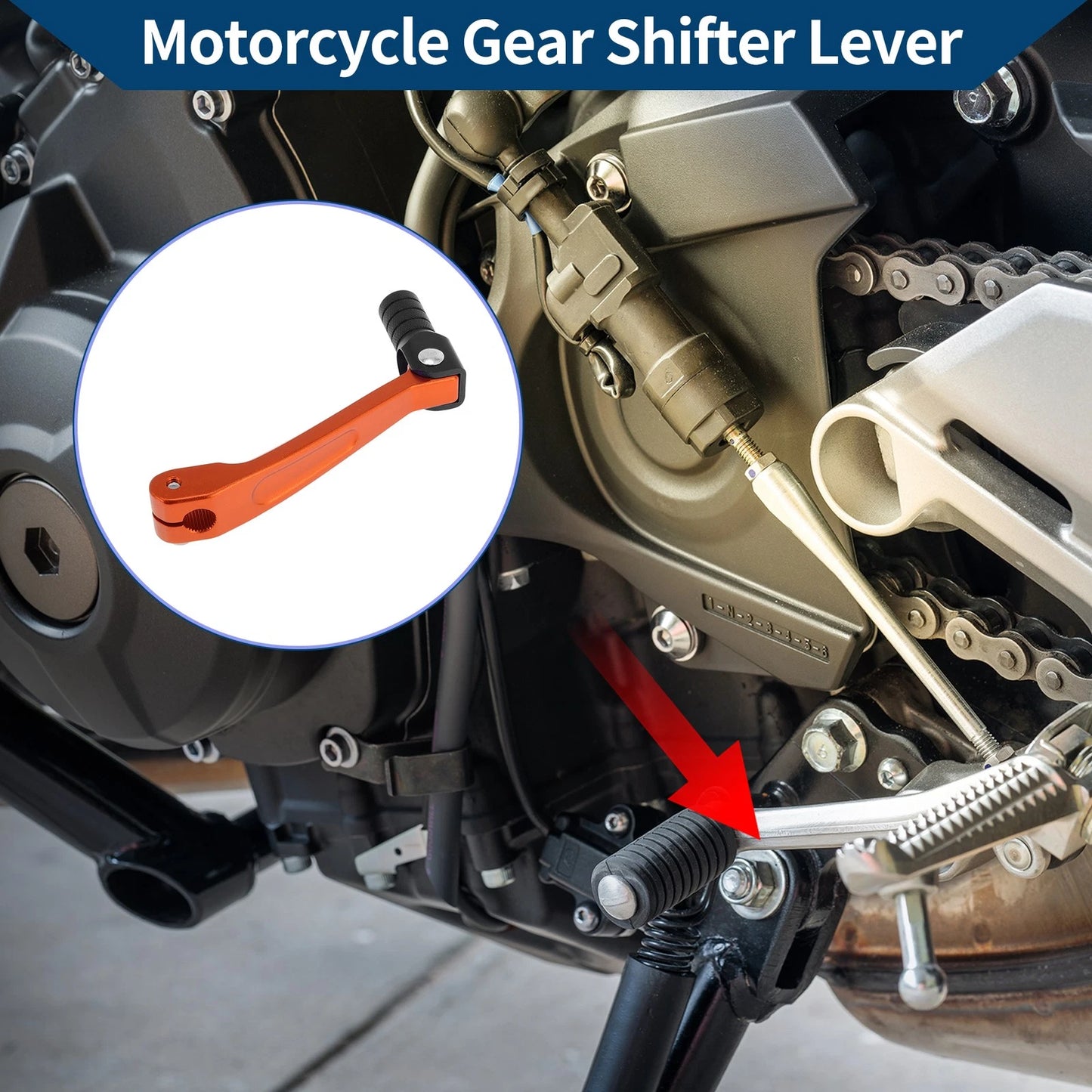 Folding Shifter Lever for Honda CRF150F (2003-2017) Orange Black