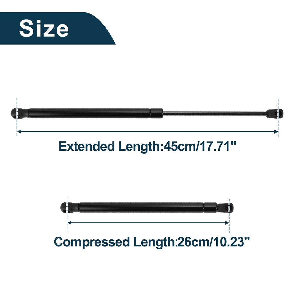 Front Hood Lift Supports Struts for Dodge Ram 2500/3500 (2010-2010)