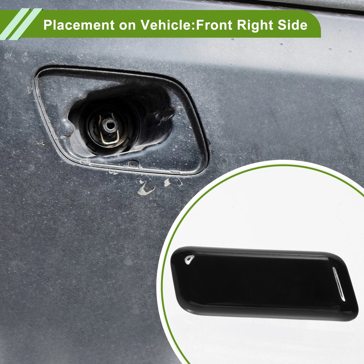 Front Right Washer Nozzle Cover for Toyota Land Cruiser (2016-2021) Black