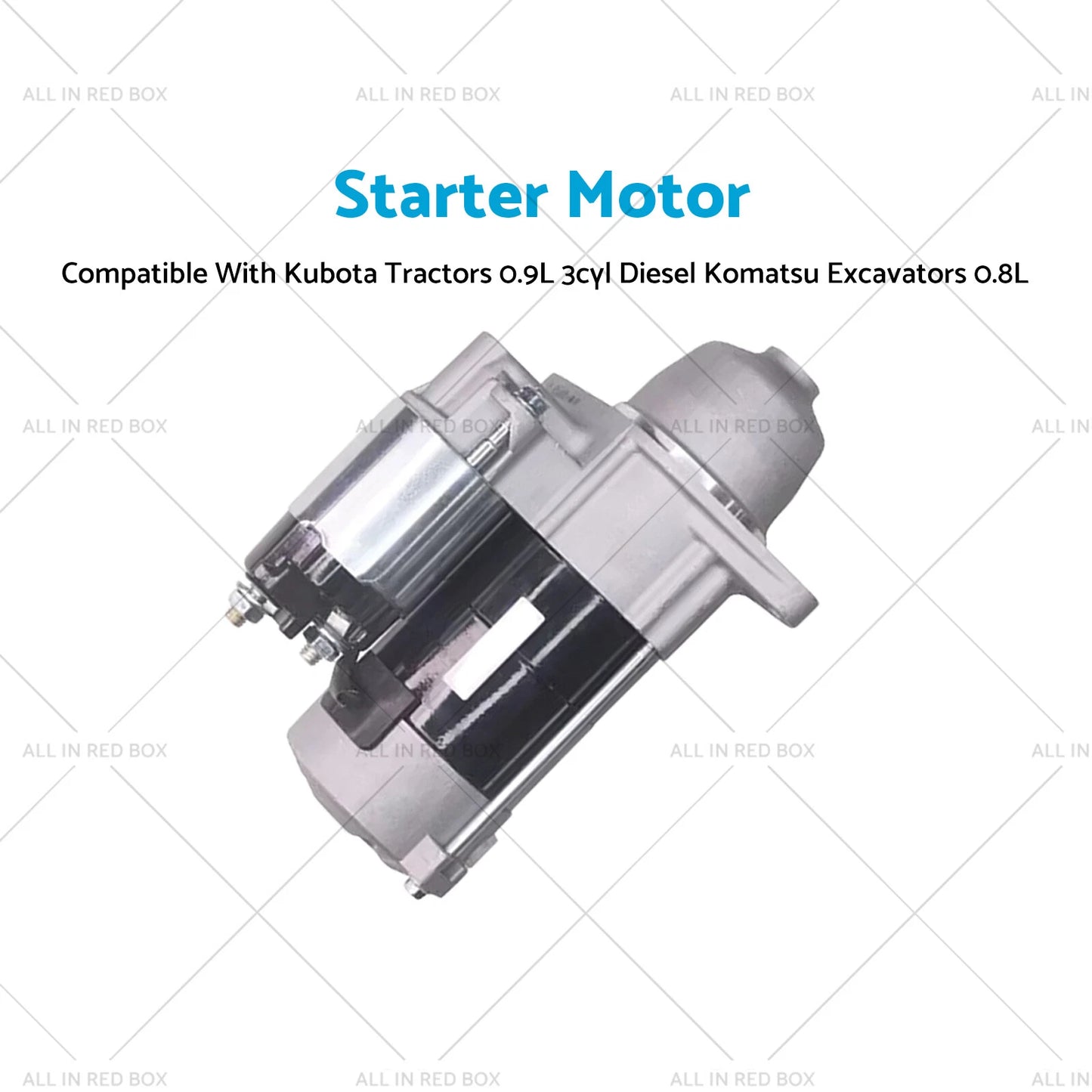 Starter Motor for Kubota Tractors 0.9L, Komatsu Excavators 0.8L
