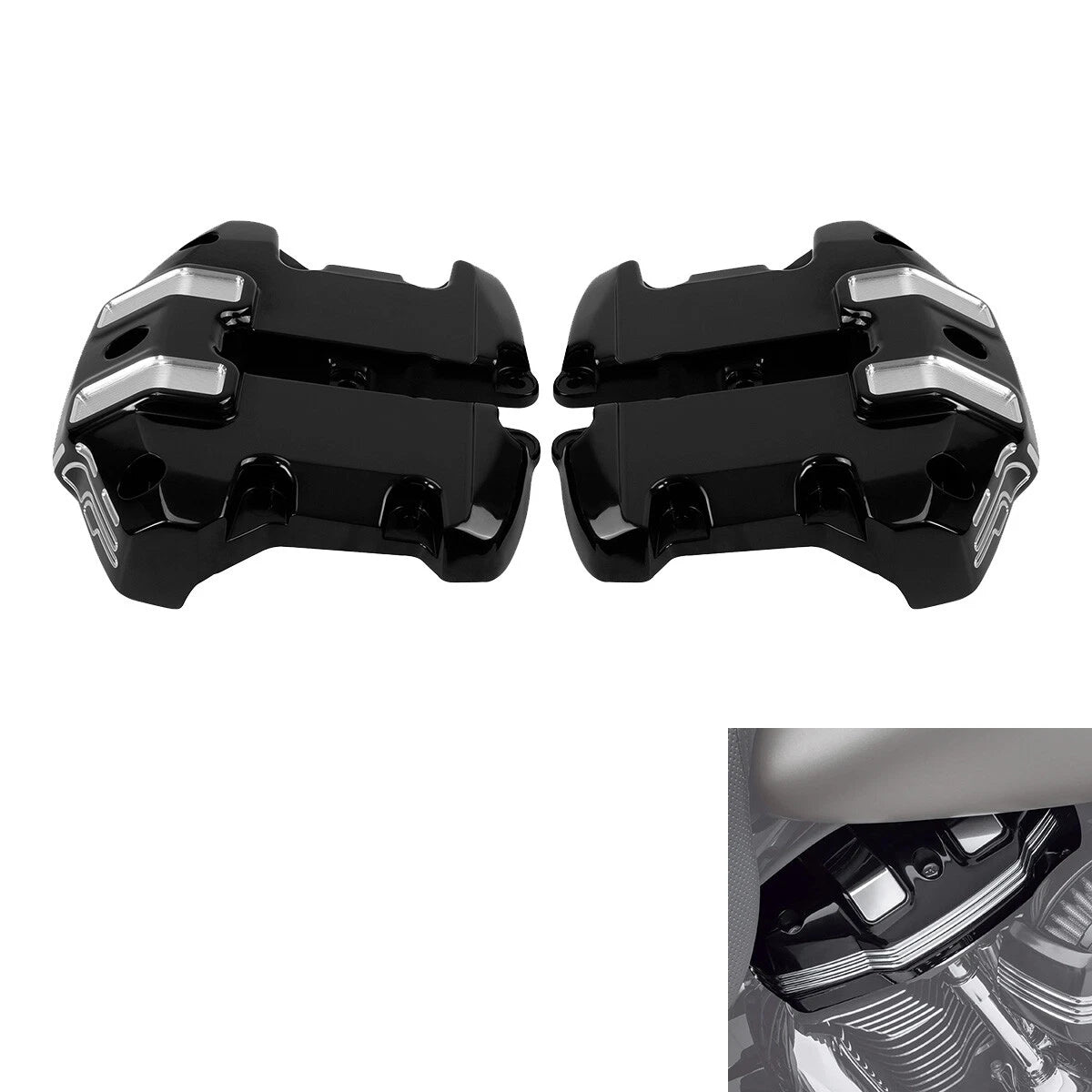 Upper Rocker Box Covers for Harley Road King, Glide, Softail (2017-2023)
