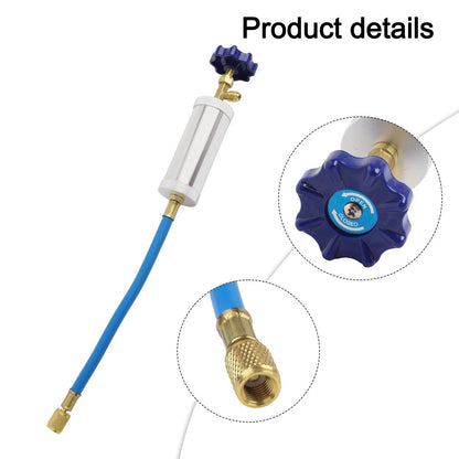 R134A R12 Oil Injection Pump with 1/4 SAE Connector for AC Maintenance