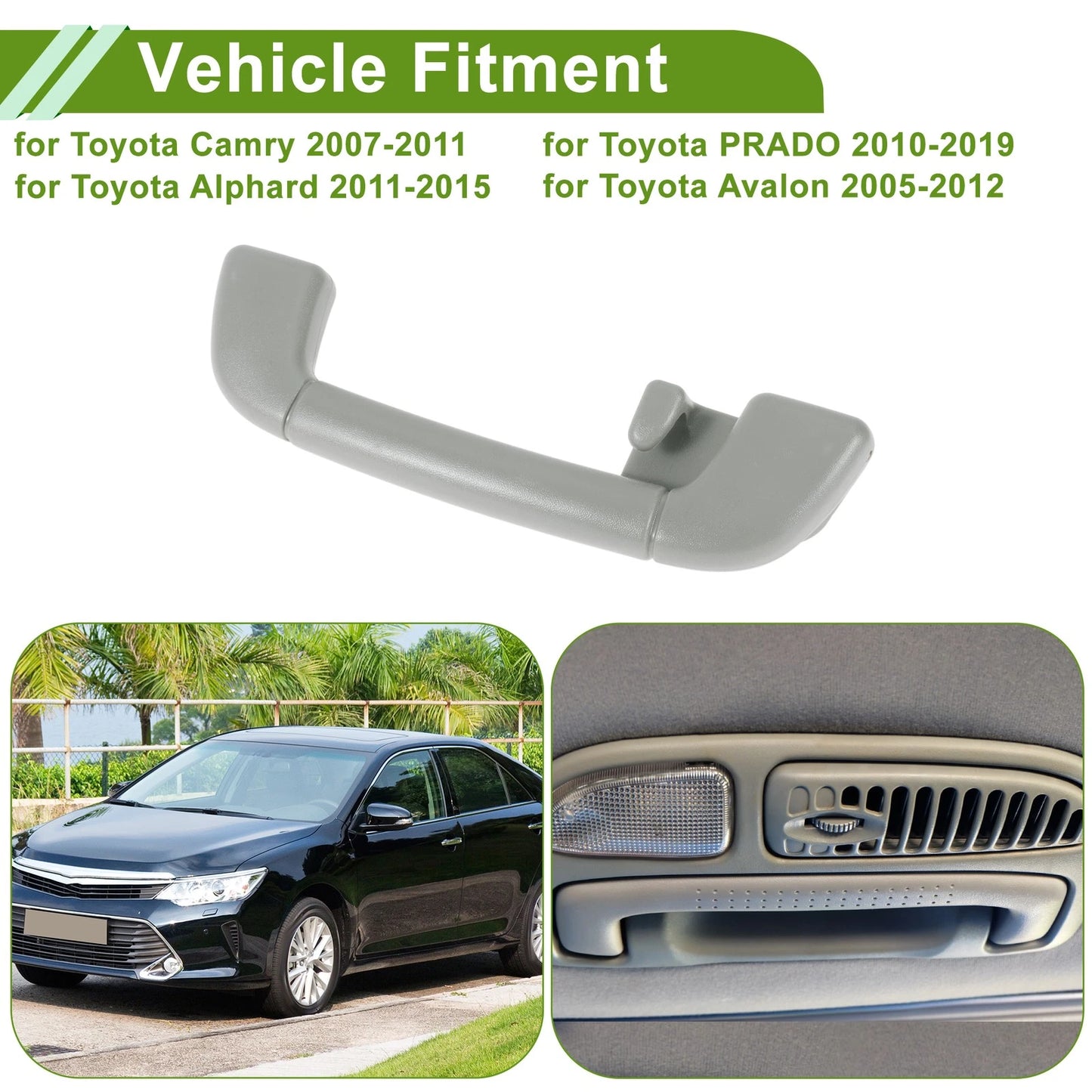 1Pc Interior Trim Handle A Pillar Grab Handle Gray for Toyota Camry (2007–2011)