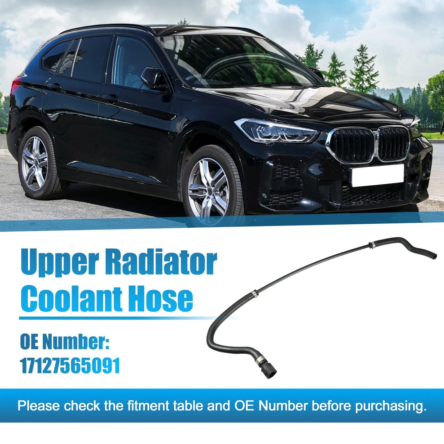 Upper Radiator Coolant Hose for BMW E81 E82 E87 (2009-2015)