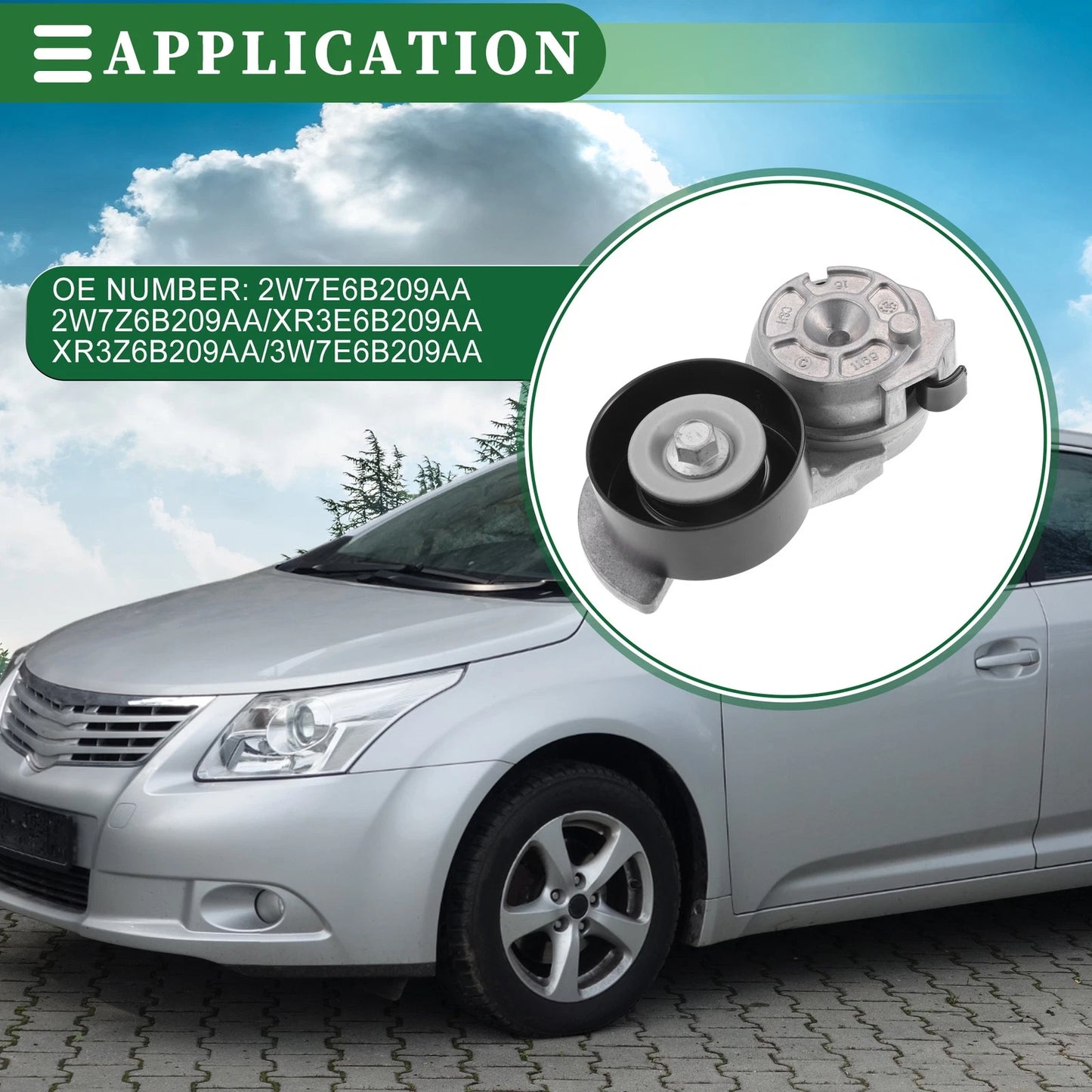 Engine Belt Tensioner Pulley Assembly for Ford Crown Victoria (2003-2011)