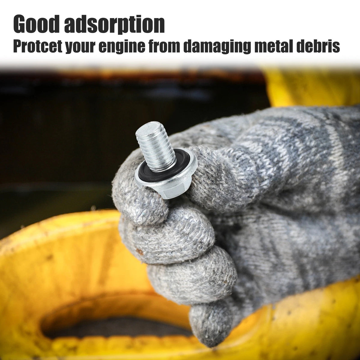 M12x1.75 Engine Oil Drain Plug Screw for Chevrolet Silverado 1500 Silver Tone