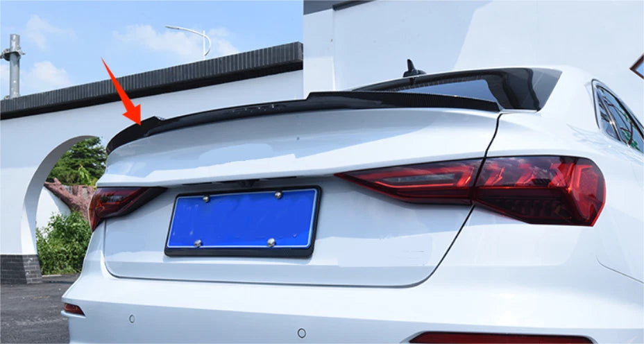 V Style Rear Trunk Spoiler for 2021-2023 Audi A3 S3 Sedan - Unpainted