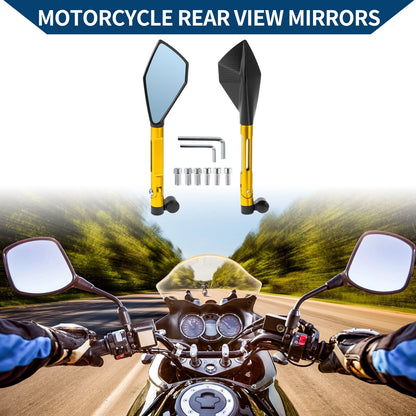 M8/M10 1x Prismatic Shape Black Gold Tone Rear View Mirrors for M8/M10