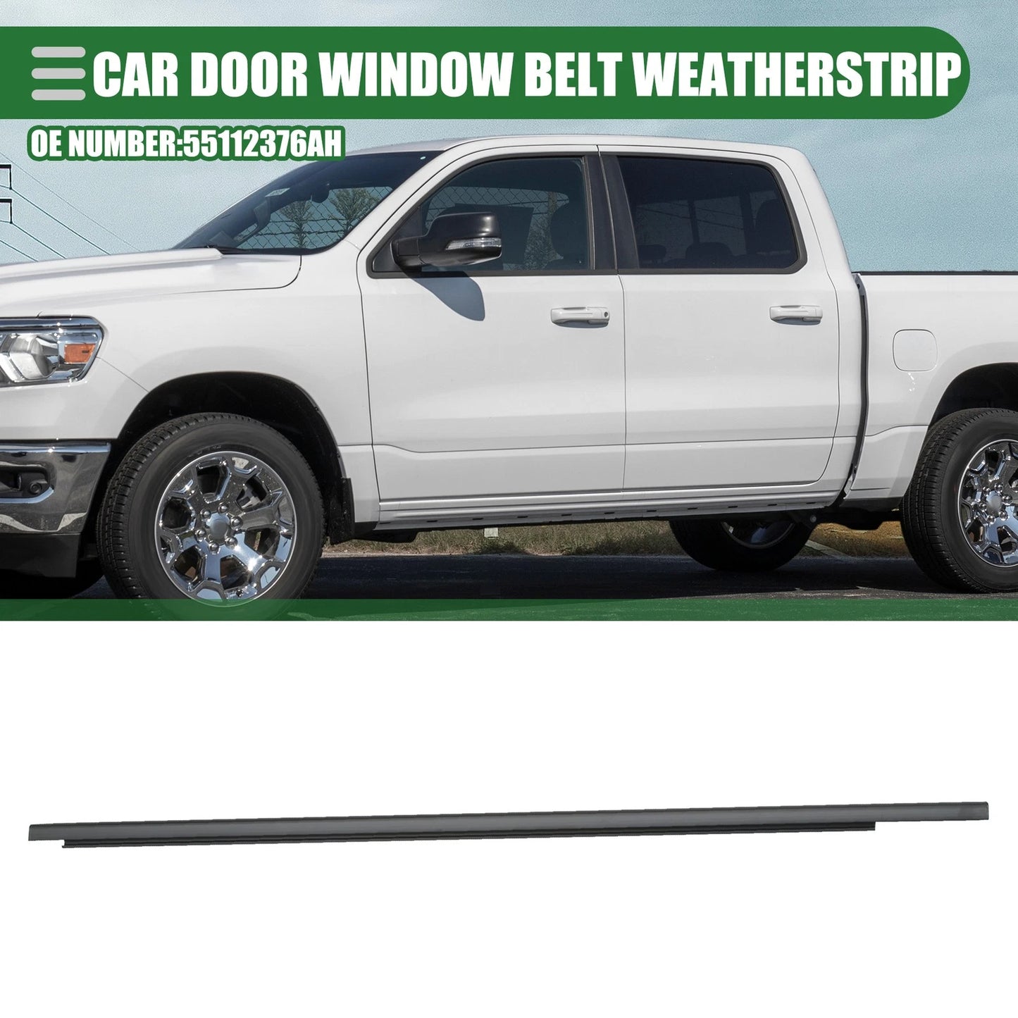 Front Left Window Belt Weatherstrip for Dodge Ram 1500 (2009-2010)