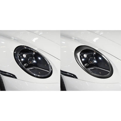 Real Carbon Fiber Front Headlight Surround Cover for Carrera 911 997 2004-2008