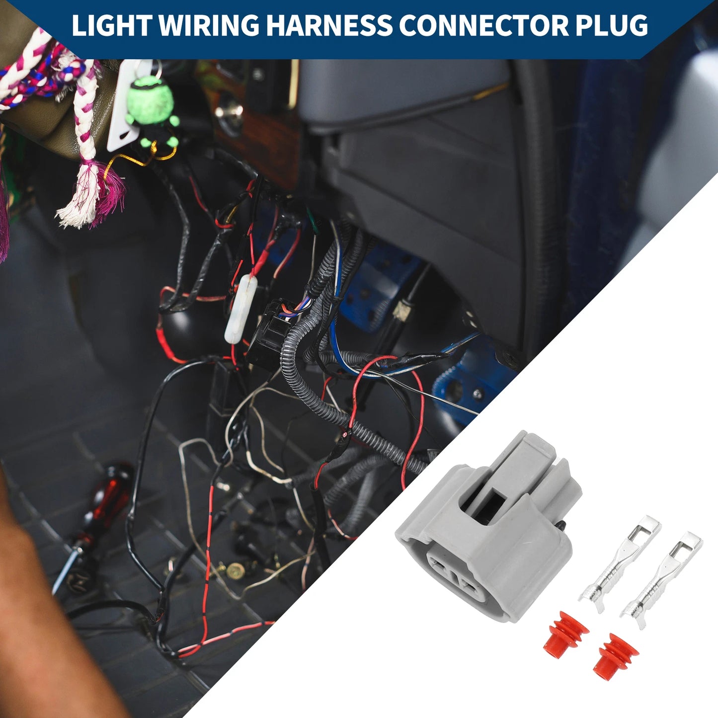2 x Pin Light Wiring Harness Connector Plug for Chevrolet