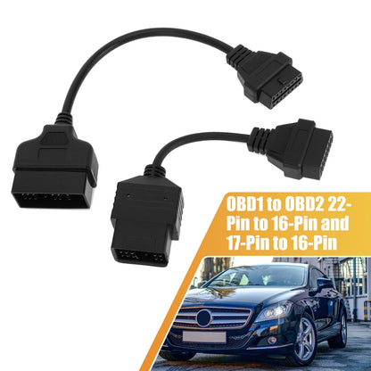 2 x OBD1-OBD2 22-16 & 17-16 Adapter Cable for Toyota