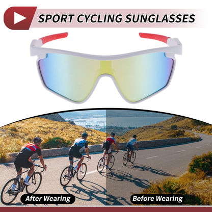 1 Pc Motorcycle Riding Goggles Gold Tone Lens White Frame PC Sunglasses for Motorcycle