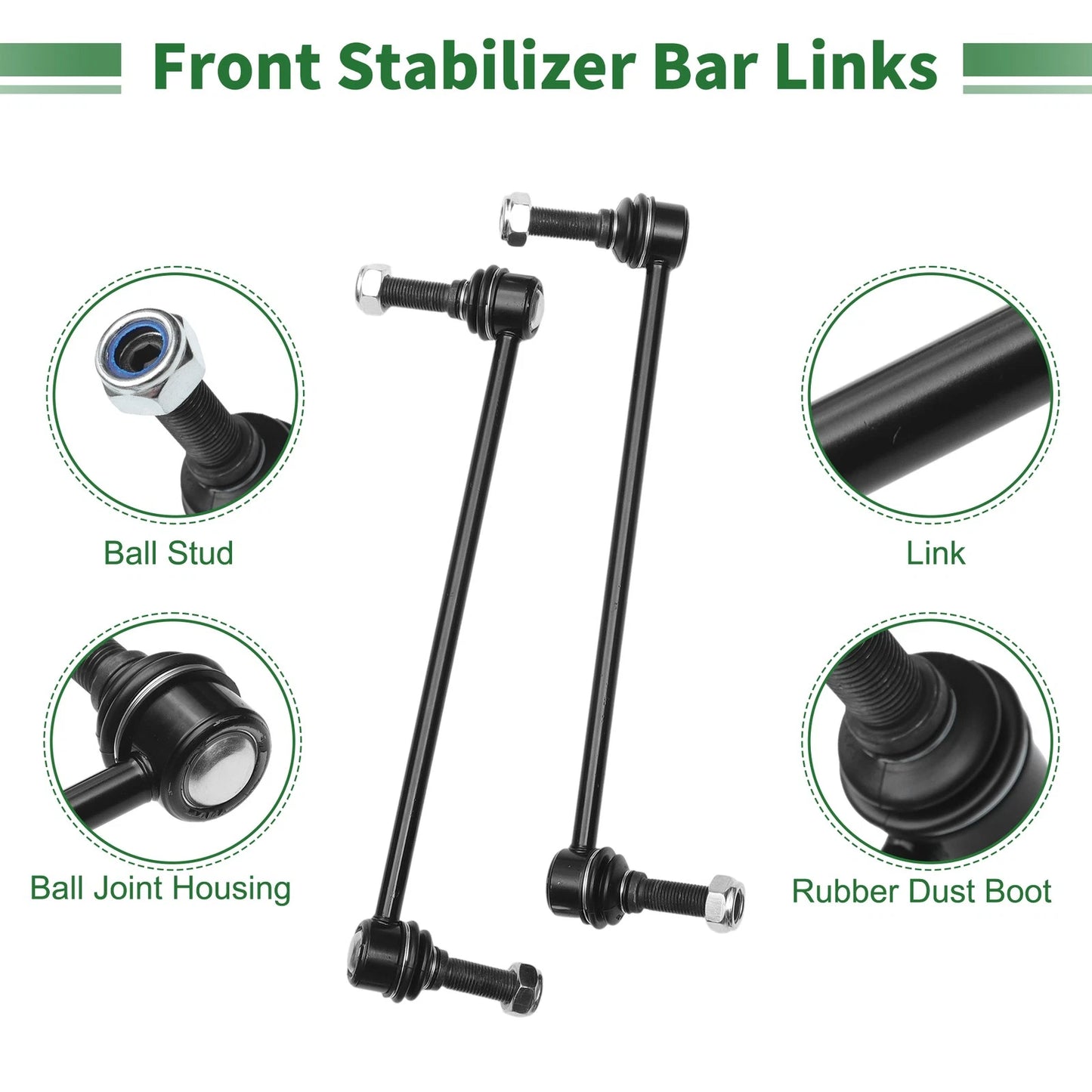 4 Pcs Front Lower Control Arms for Ford Flex (2010-2012)