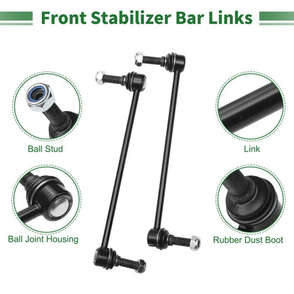 4 Pcs Front Lower Control Arms for Ford Flex (2010-2012)